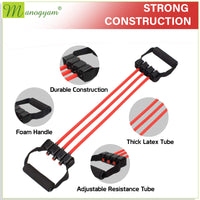 Manogyam 3-Tube Chest Expander: Strengthen Your Upper Body with Our Resistance Band