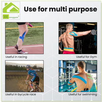 Manogyam Kinesiology Tape For Sports Injury Joint Support And Physiotherapy Tape