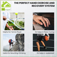 Manogyam Finger Exerciser, Finger Stretcher, Finger Resistance Bands (Set of Three)