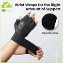 Manogyam Basic Leather GYM Gloves with Inbuilt Wrist Support