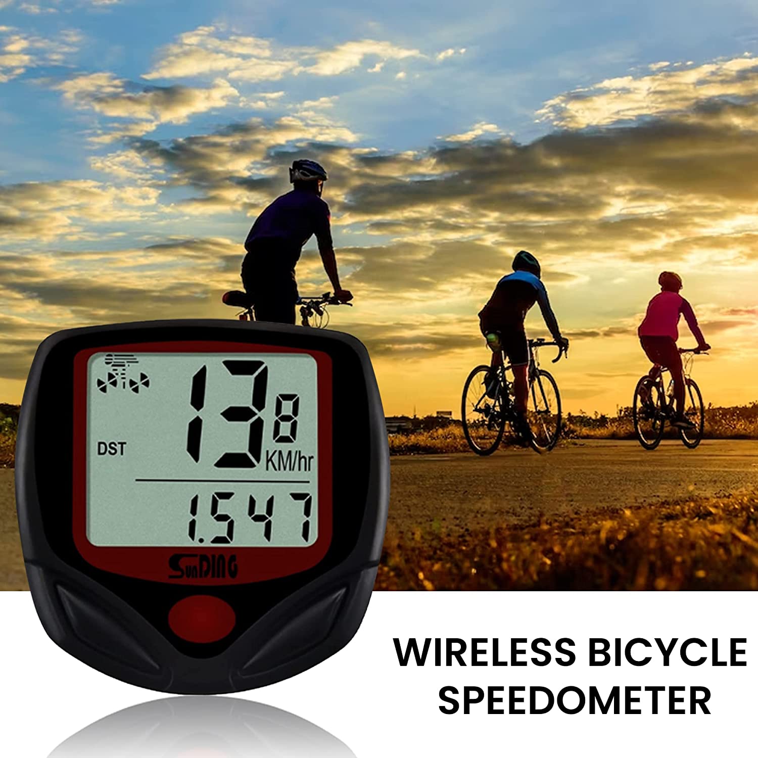 Manogyam Cycle Speedometer Waterproof Bicycle Odometer 14 in 1 Function Speedometer