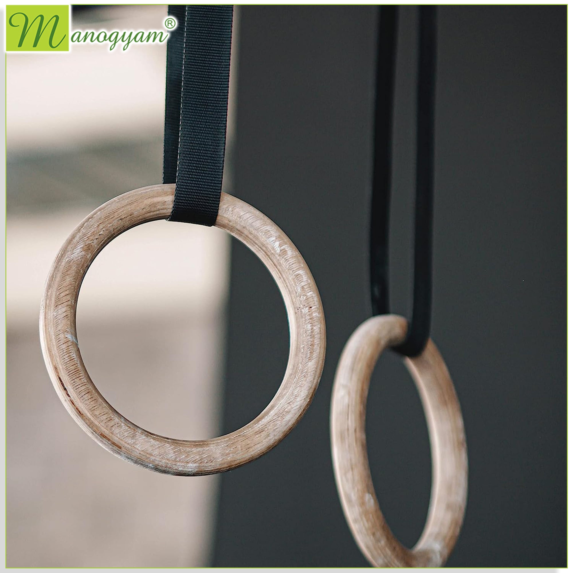 Manogyam Gymnastic Roman Rings - High Quality & Affordable ( Wood )