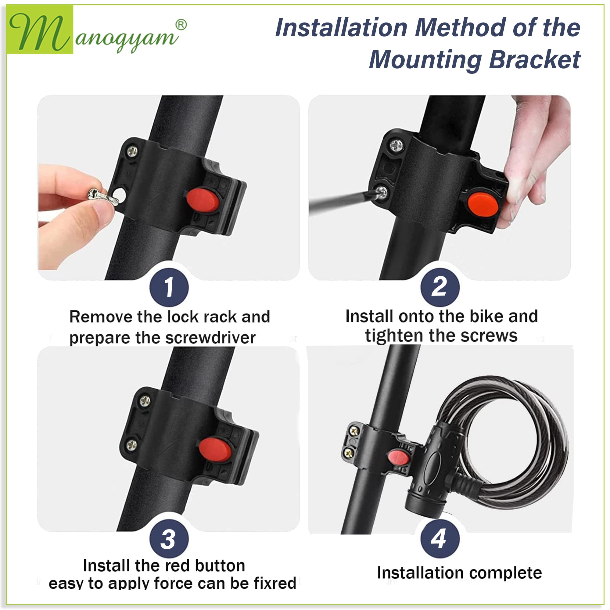 Manogyam SecureCycle KeyGuard: Ultra-Durable Bicycle Key Lock