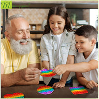 Pop It Fidget Sensory Game - Relieve Stress and Anxiety with Colorful Pop Bubbles