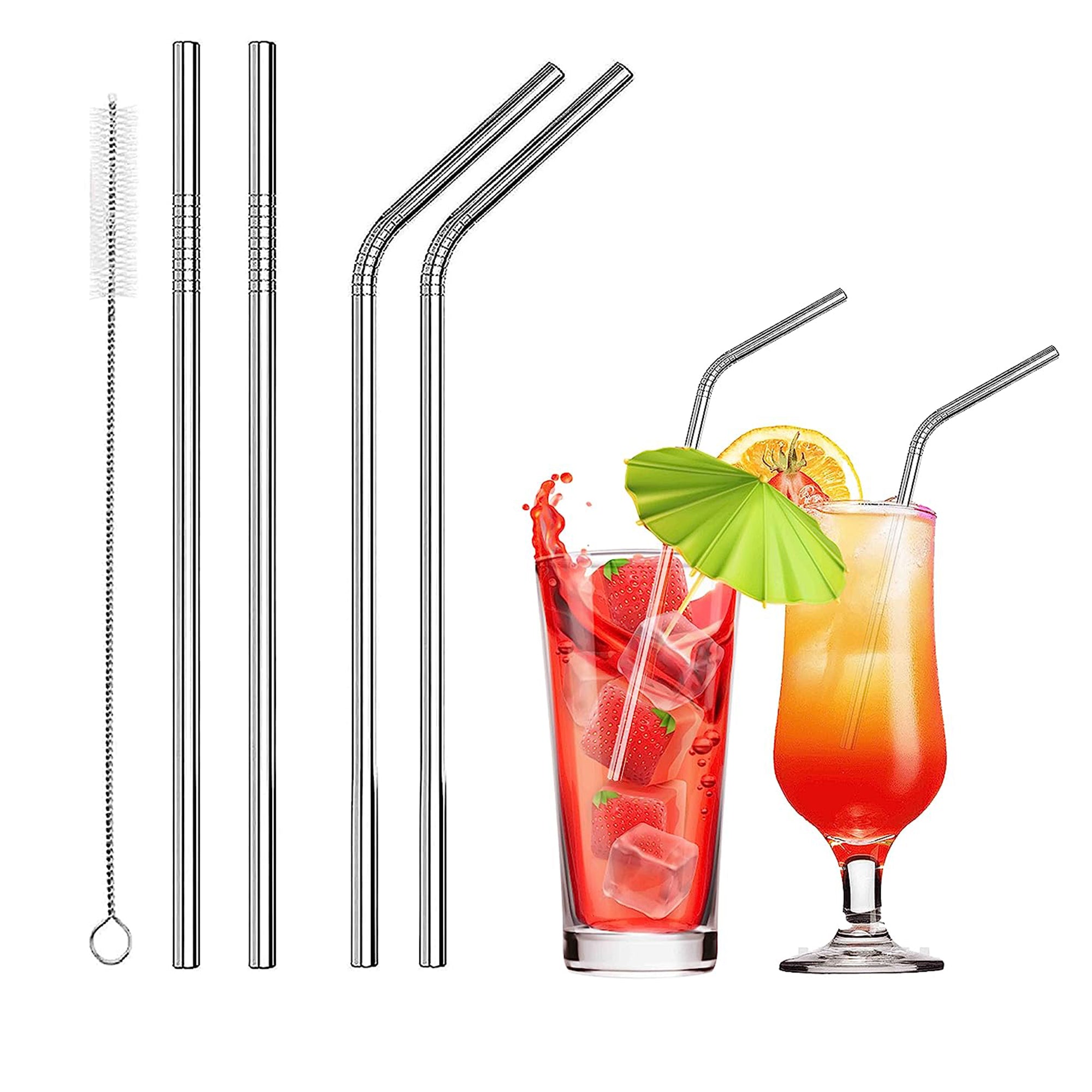 Manogyam RevoSteel Straws: Sustainable Stainless Steel Straws for Eco-Conscious Sipping
