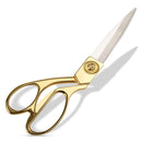 Manogyam Premium Stainless Steel Heavy Duty Tailor Scissors for Fabric, Cloth Cutting Scissor with Brass Finish Handle (Set of 1,Golden)
