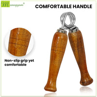 Manogyam Wooden Hand Gripper with Comfortable Handle