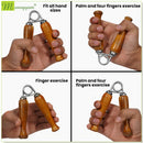Manogyam Wooden Hand Gripper with Comfortable Handle
