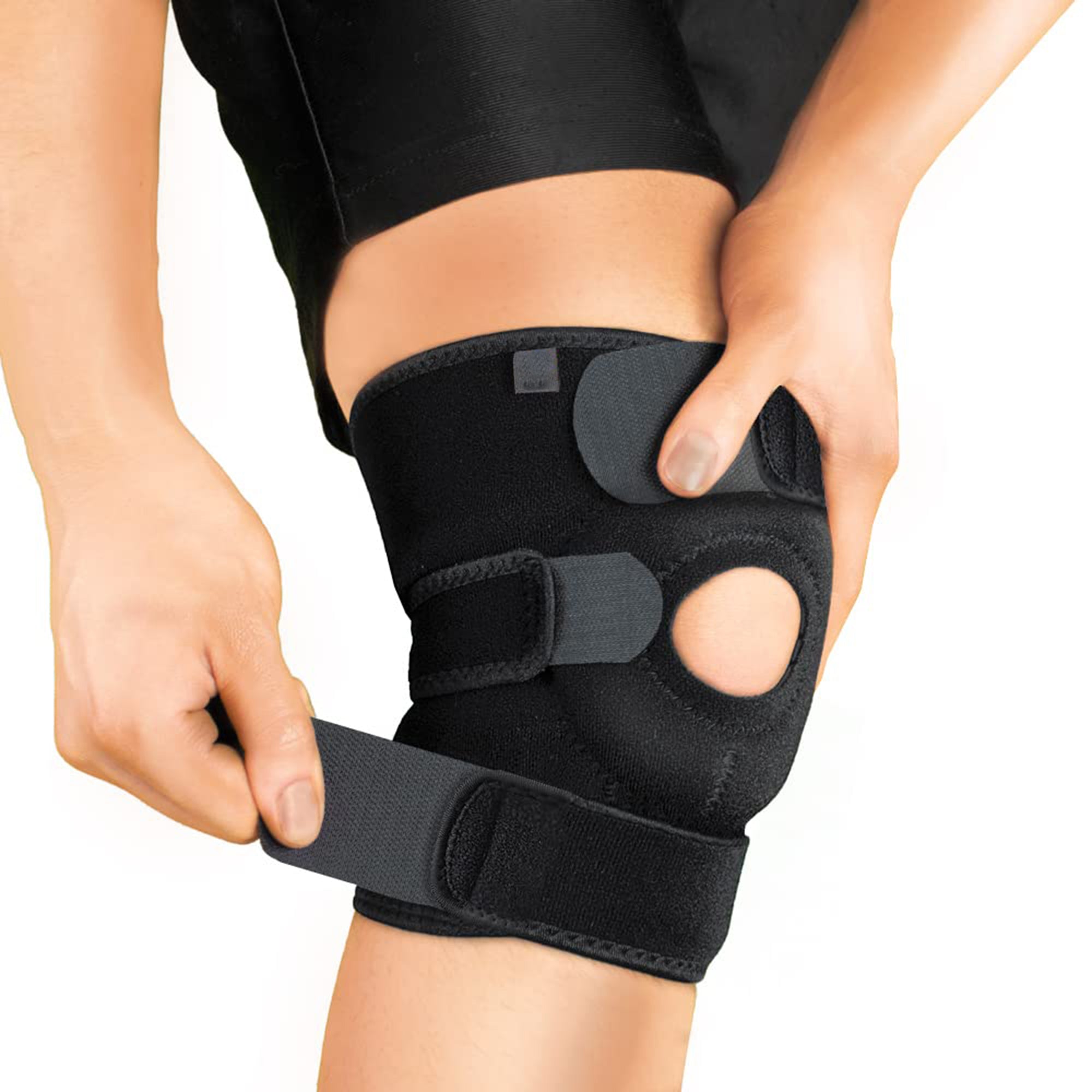 Manogyam FlexiKnee Support: Ergonomic Compression Knee Cap for Joint Pain Relief