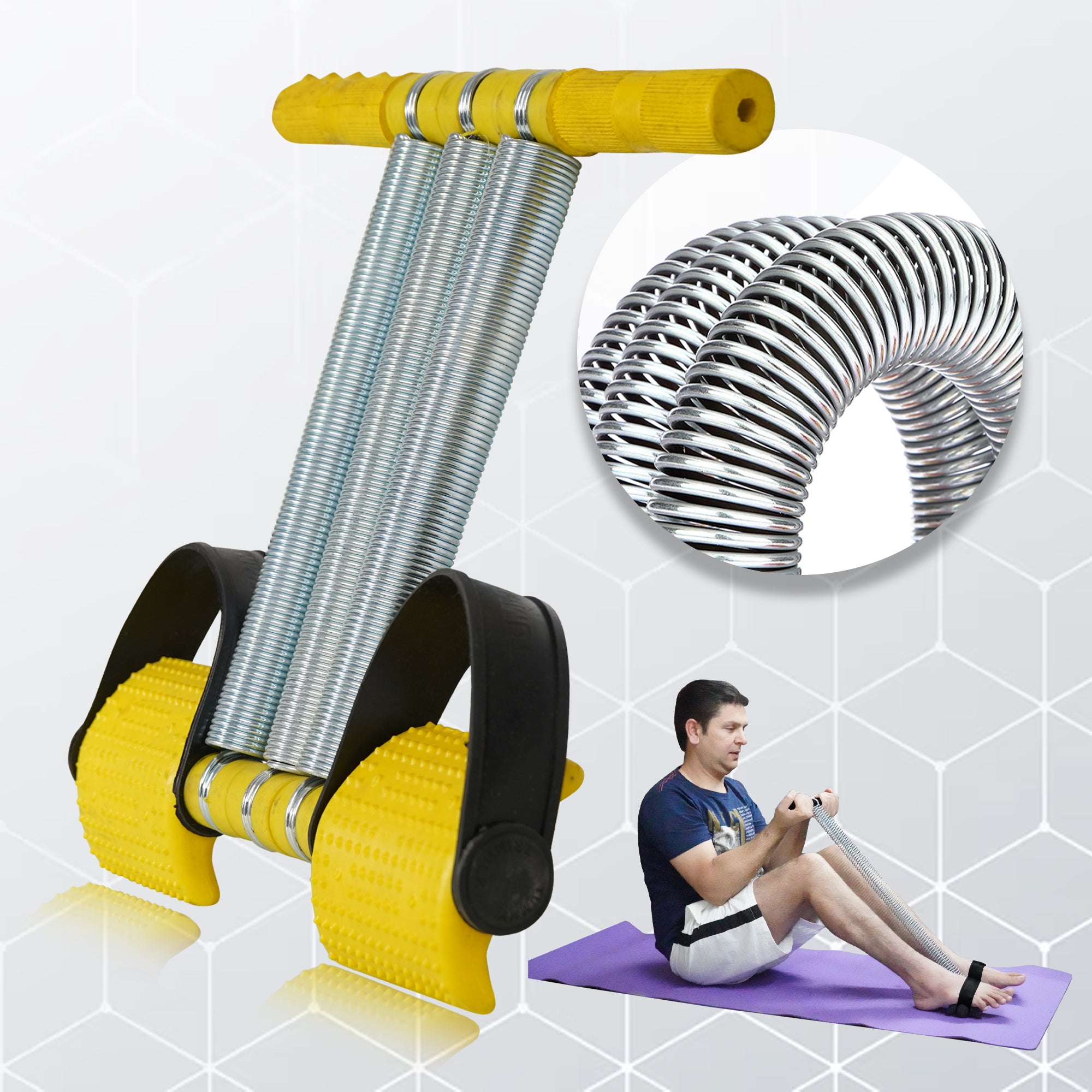 Manogyam Tummy Trimmer for Men & Women With Triple Spring