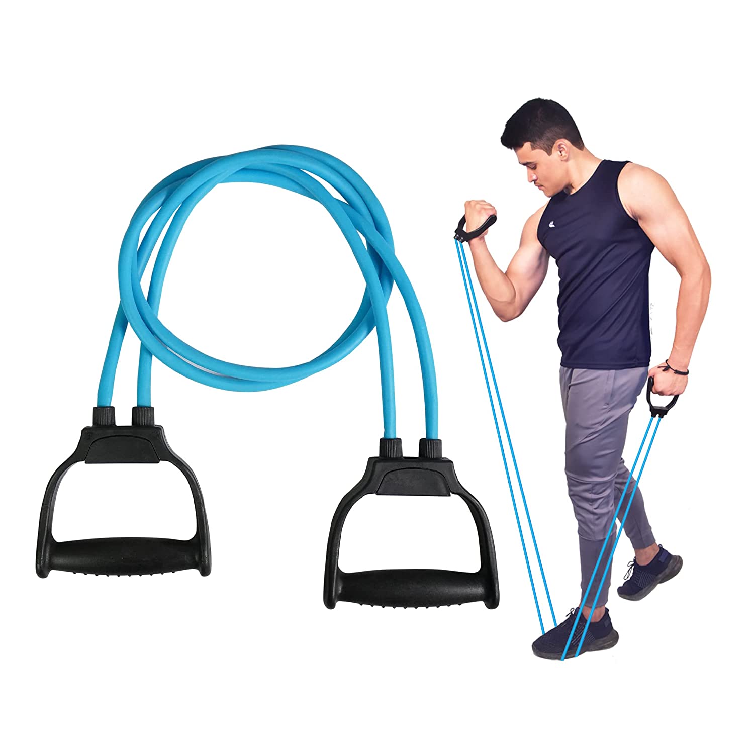 Manogyam Double Toning Tube Exercise Resistance Tube